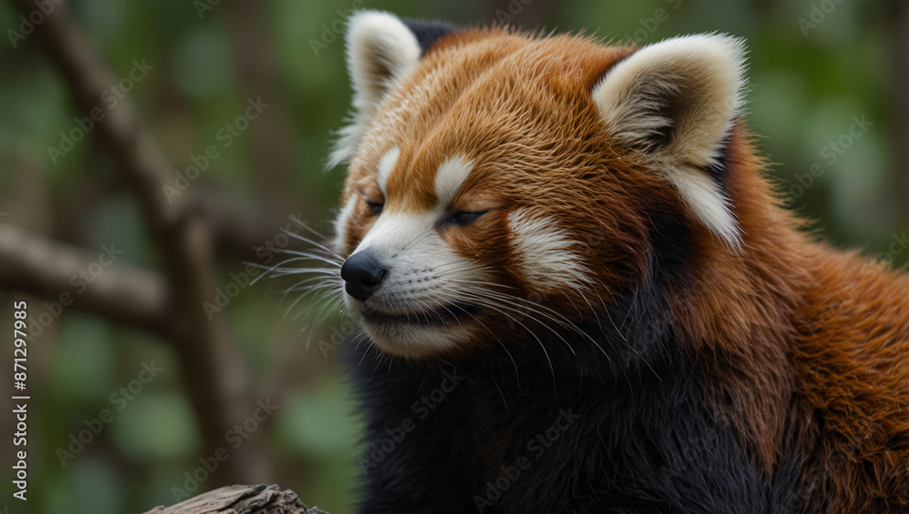 Fototapeta premium red panda on the tree