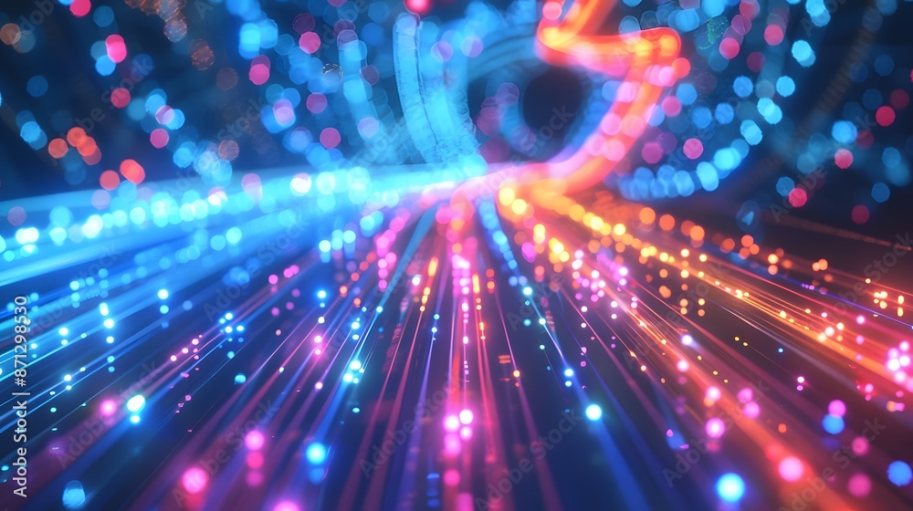 Neon road. Vector illustration of a road in a big city. Neon road background. Neon road. Vector illustration of a road in a big city. Neon road background.