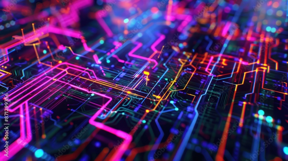 Abstract Neon Circuitry Abstract Neon Circuitry