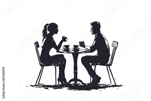 two people sitting at a table