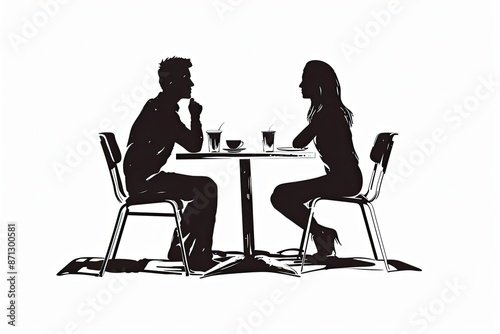 two people sitting at a table