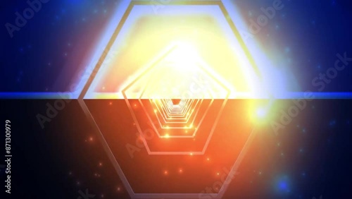 4k Sparkling Geometric Tunnel Motion Background
