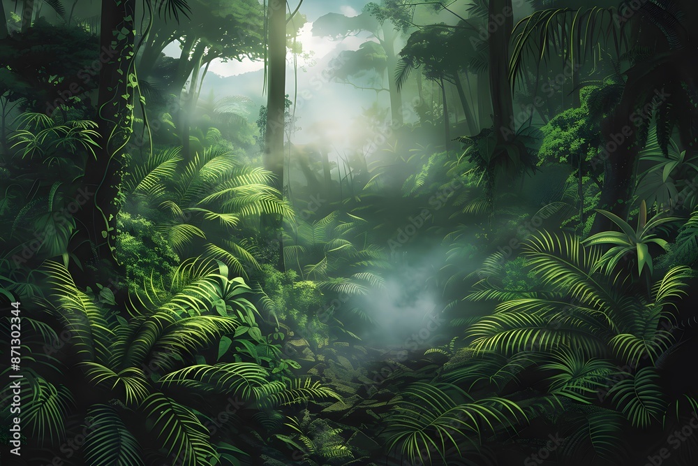 Lush Rainforest Pathway Lush Rainforest Pathway