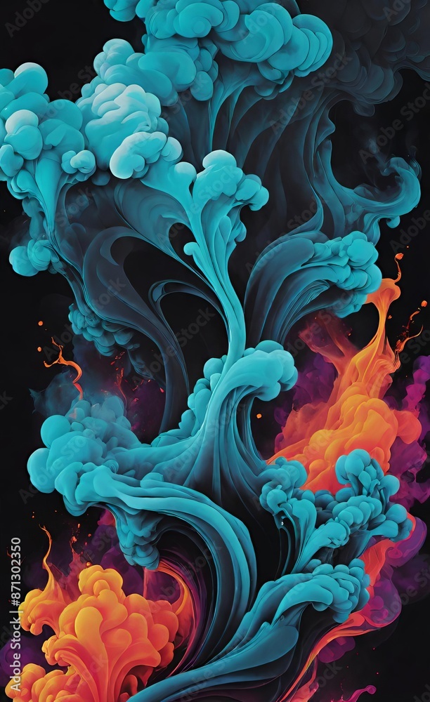 Fototapeta premium abstract background with swirls
