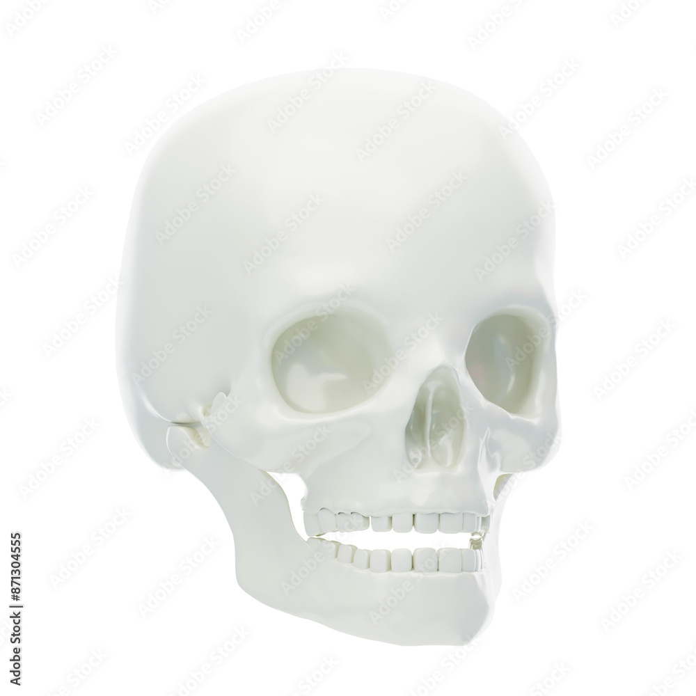 Obraz premium 3D The skull frame protects the brain. 3D Icon