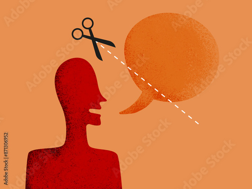 Cutting off man speech