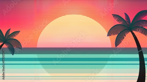 Tropical paradise beach in pixel art, sandy shores, abstract digitized memories, sepia tones merging into vibrant pixels, nostalgic and colorful