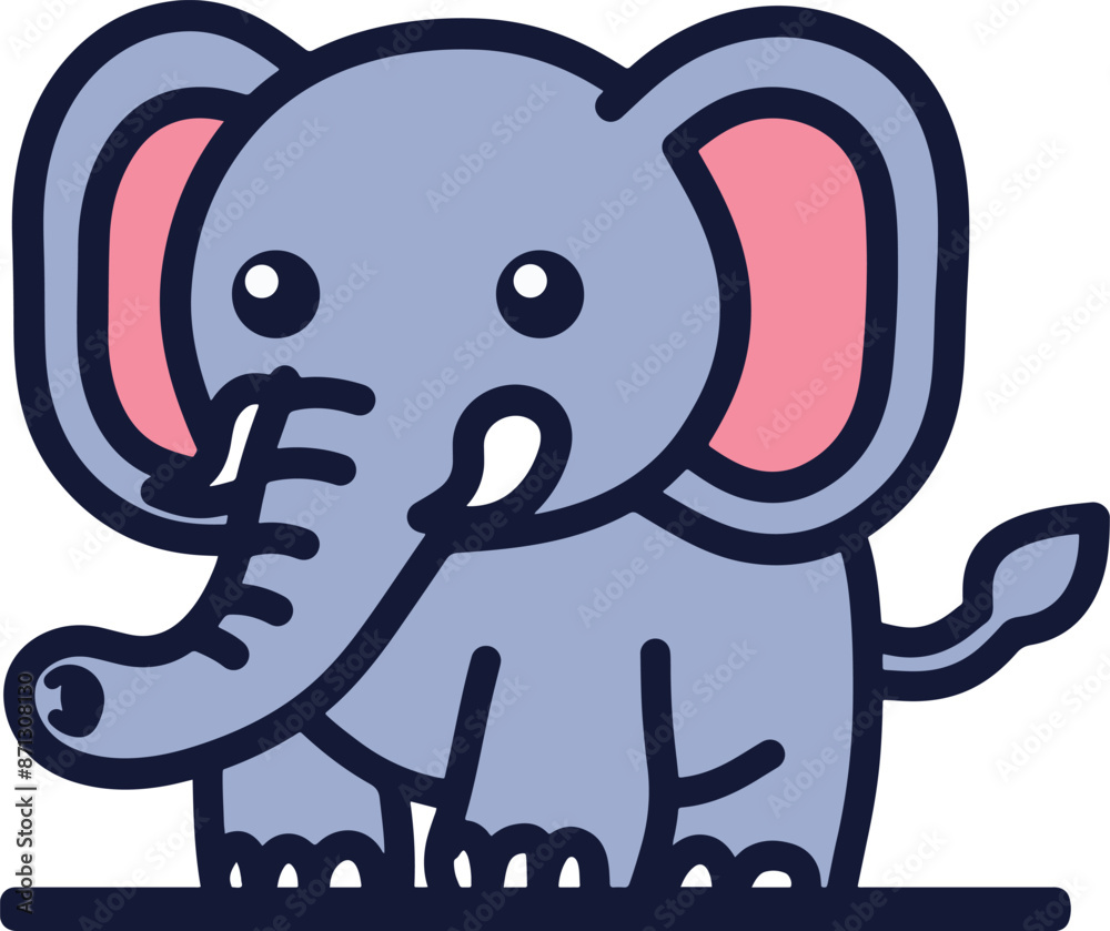 Fototapeta premium Elephant mascot cartoon illustrations