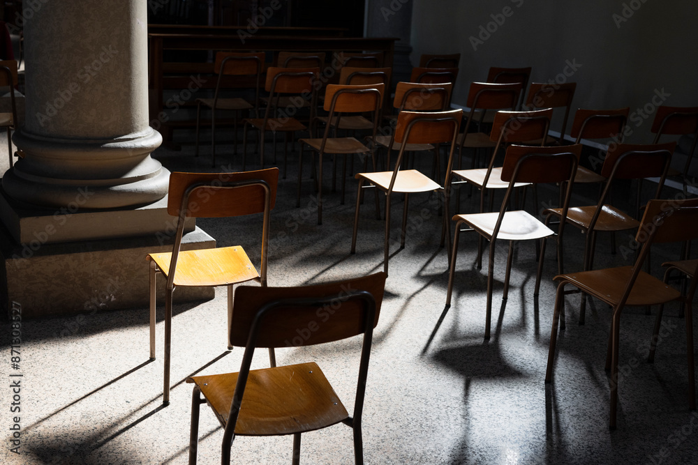 Empty Chairs in Church