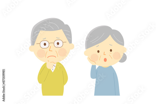 困っている高齢者夫婦