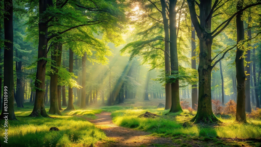 Quiet and tranquil forest scene, lonely, solitude, peace, nature, trees, woodland, calm, serene, outdoors, greenery Quiet and tranquil forest scene, lonely, solitude, peace, nature, trees, woodland, calm, serene, outdoors, greenery