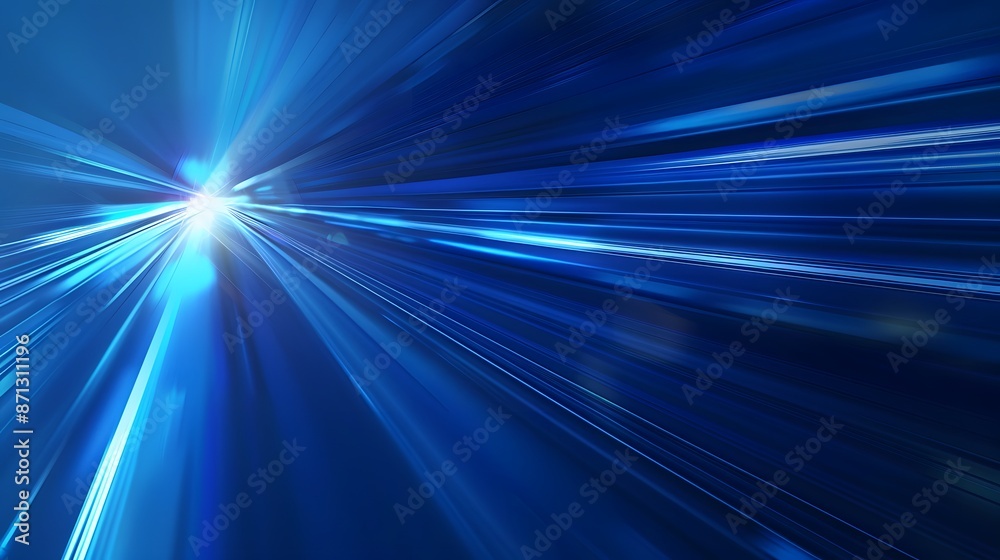 Abstract blue light trails in the dark, motion blur effect Abstract blue light trails in the dark, motion blur effect