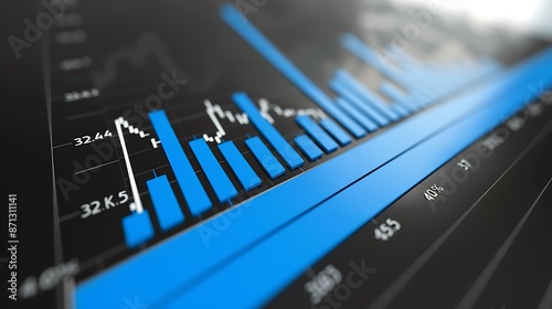 Bar chart showing significant stock surge, neutral background, minimalistic style, sharp market growth