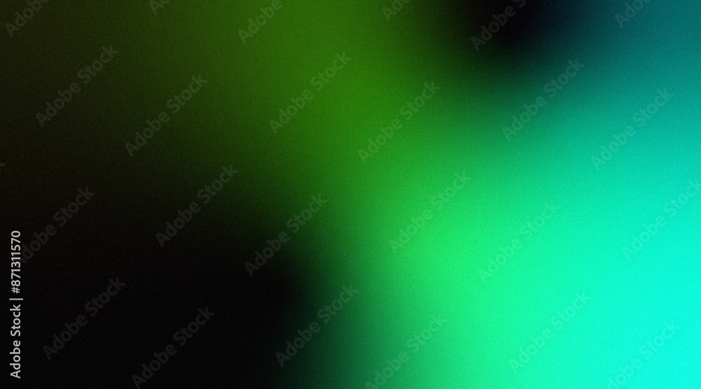Gradient noise textured background blending green and black colors with copy space for decoration Gradient noise textured background blending green and black colors with copy space for decoration