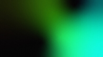 Gradient noise textured background blending green and black colors with copy space for decoration