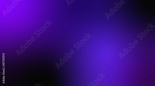 Abstract dark grainy gradient background fading from purple to black for poster cover backdrop design