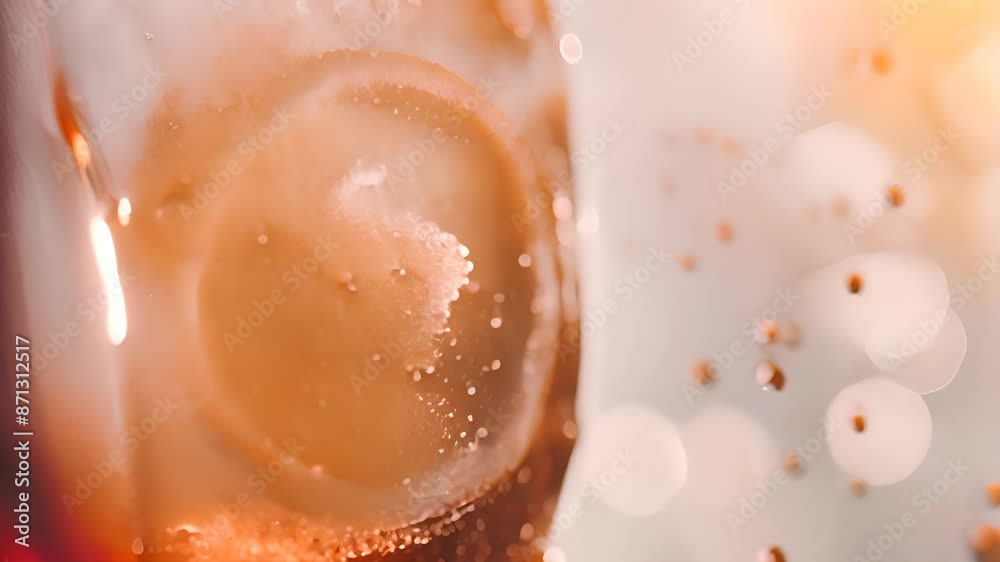 Close-Up of Orange Slice in Sparkling Water with Ai generated.
