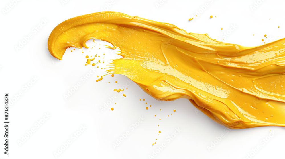 Fototapeta premium Turmeric Extract Skincare for Glowing Complexion on white background