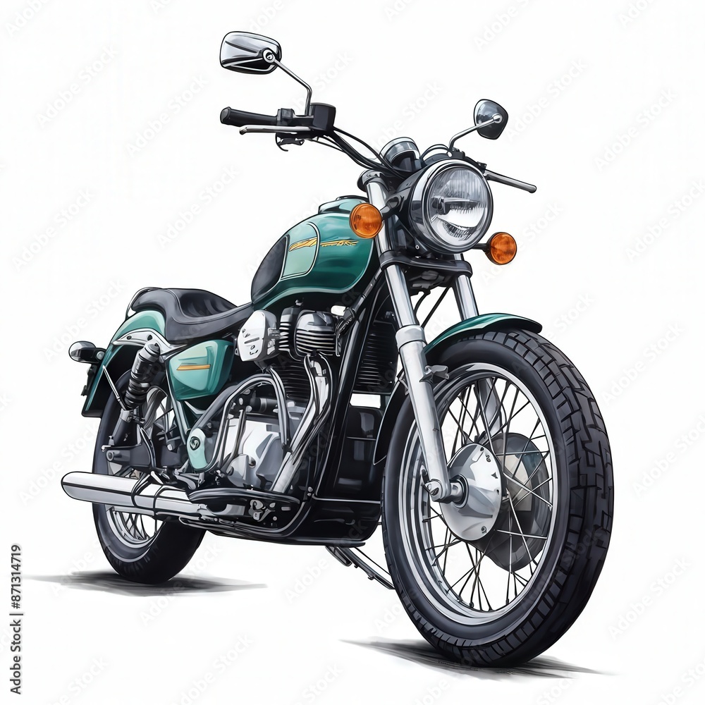 the AI Image Generator, motorcycle with a chrome headlight the AI Image Generator, motorcycle with a chrome headlight