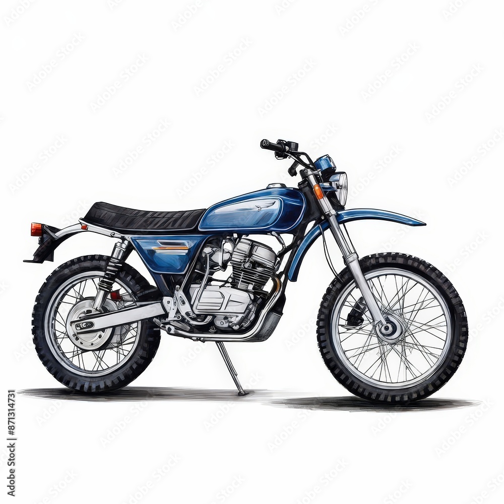 Fototapeta premium the AI Image Generator, motorcycle with a chrome headlight