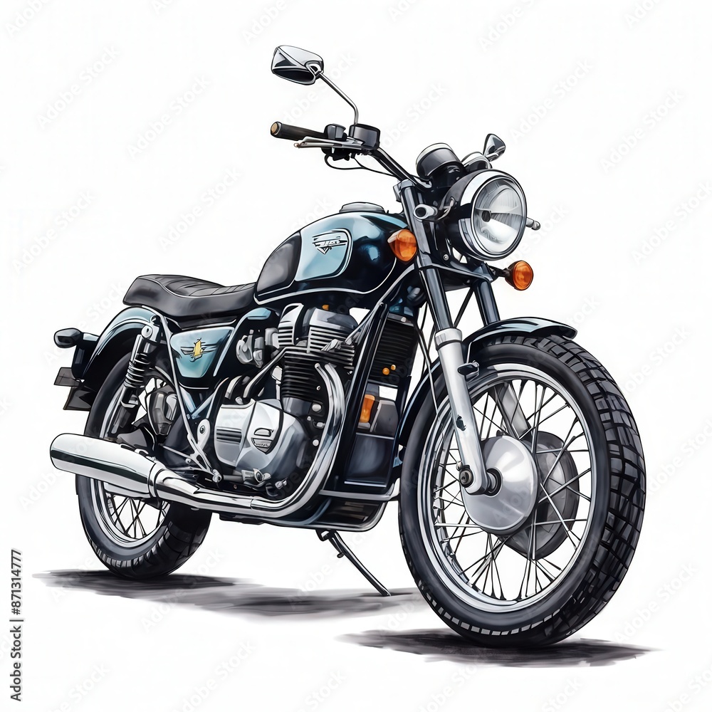 the AI Image Generator, motorcycle with a chrome headlight the AI Image Generator, motorcycle with a chrome headlight