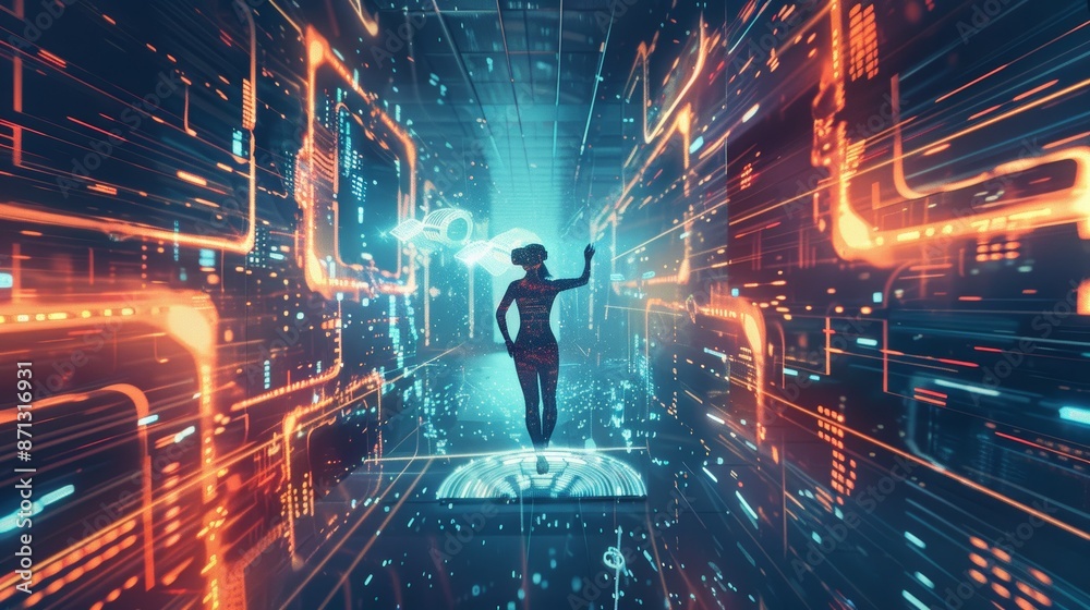 Virtual Reality Business Training Obstacle Course with Holographic Hurdles Virtual Reality Business Training Obstacle Course with Holographic Hurdles