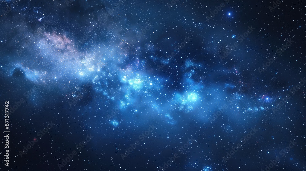 Naklejka premium Milky Way galaxy background with stars