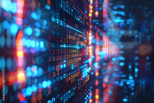 Wallpaper Mural Machine learning algorithms analyzing big data sets., clean background, Photo stock style, clean background, no copyrighted logo, no letters Torontodigital.ca