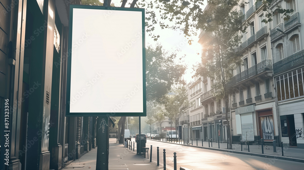 blank white billboard on the street for mockup advertising marketing business commercial background blank white billboard on the street for mockup advertising marketing business commercial background