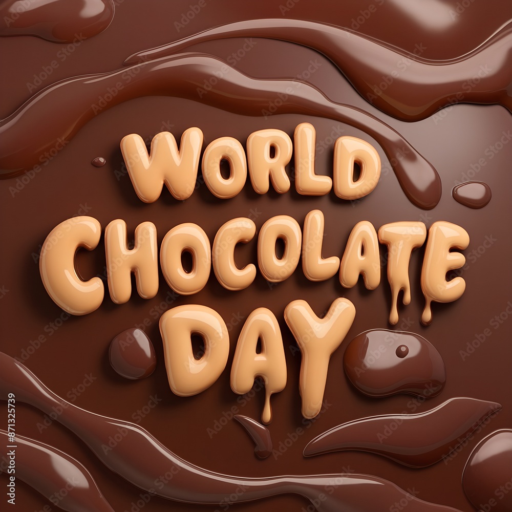 World Chocolate Social post Banner with heart and ice cream 7th July World Chocolate Social post Banner with heart and ice cream 7th July