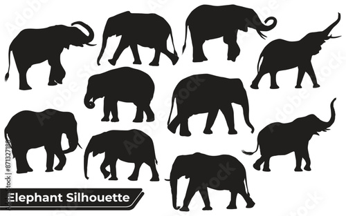 elephant silhouette Vector Bundle