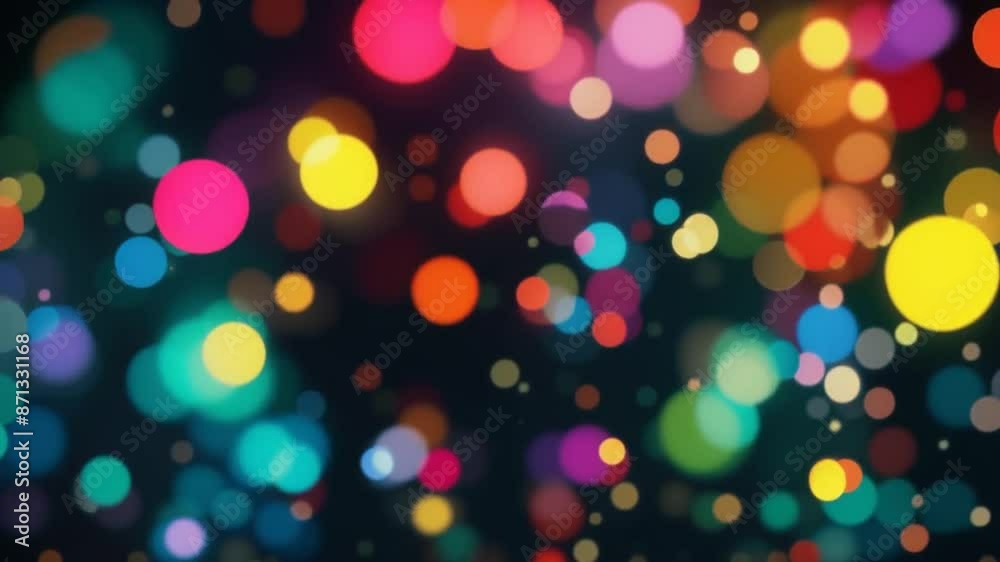 Pastel Color Bokeh Particles Background