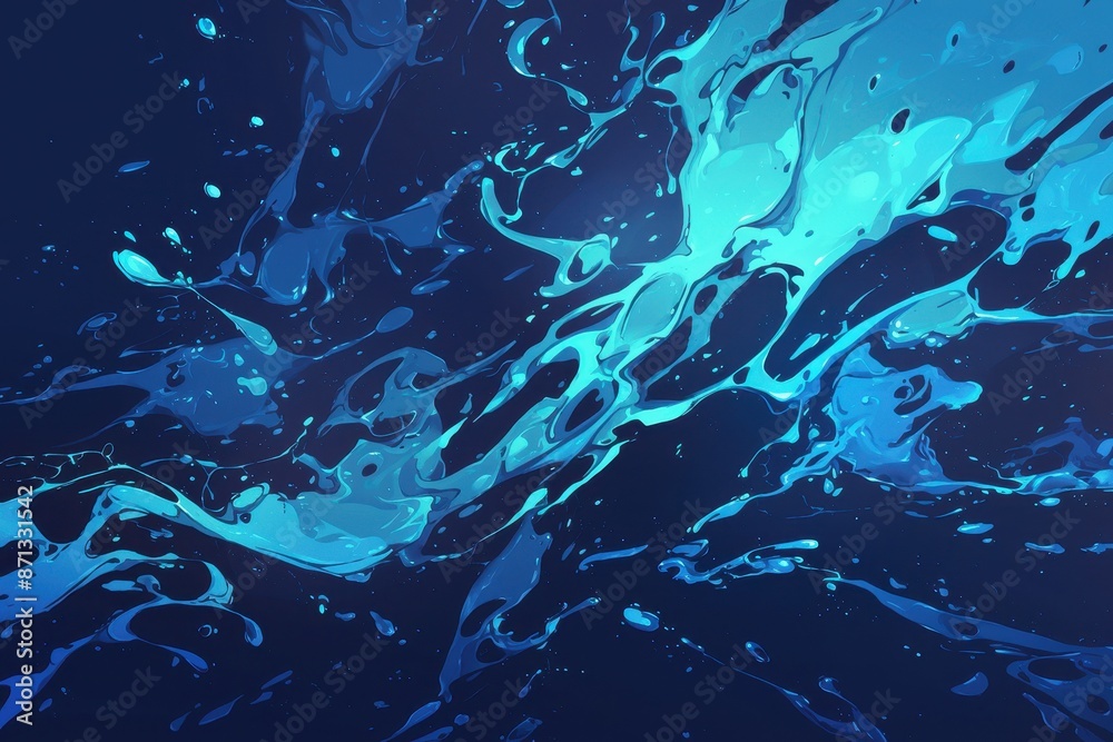 Abstract Blue and Black Swirls Abstract Blue and Black Swirls