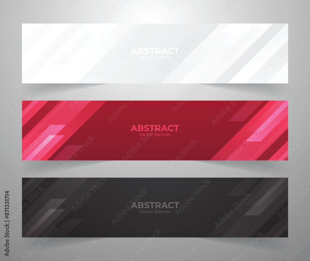 Fototapeta premium Abstract geometric banner design template. Web banner design background. 