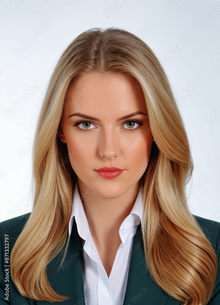 portrait of a blonde woman executive, business woman american beautiful woman commercial product advertising portrait of a blonde woman executive, business woman american beautiful woman commercial product advertising