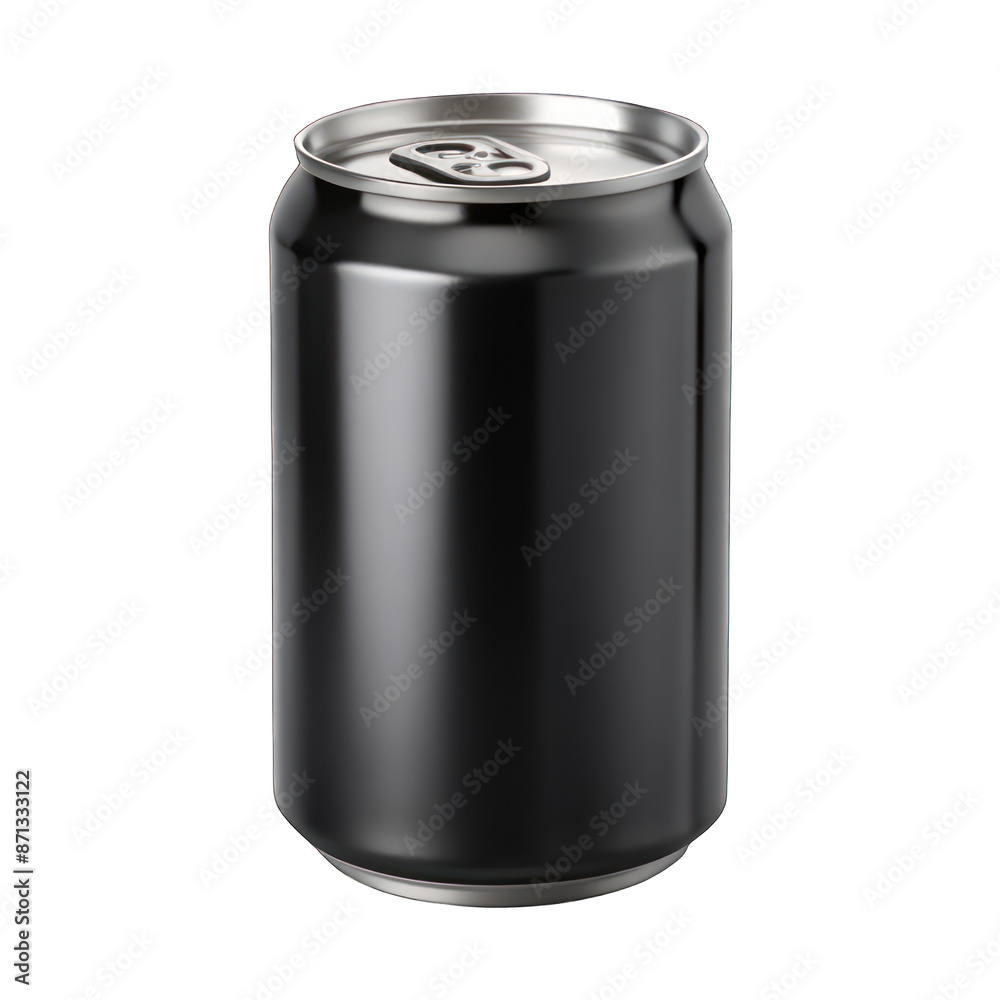 Black soda can isolated on transparent background Black soda can isolated on transparent background