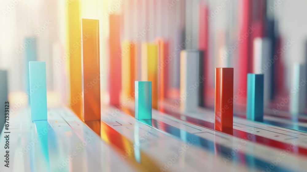 Clean white background with a slight shadow effect, displaying professional bar graphs and data visualizations