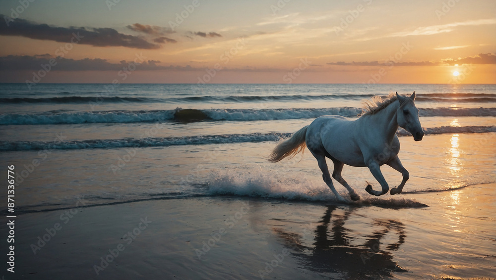 horse at sunset horse at sunset