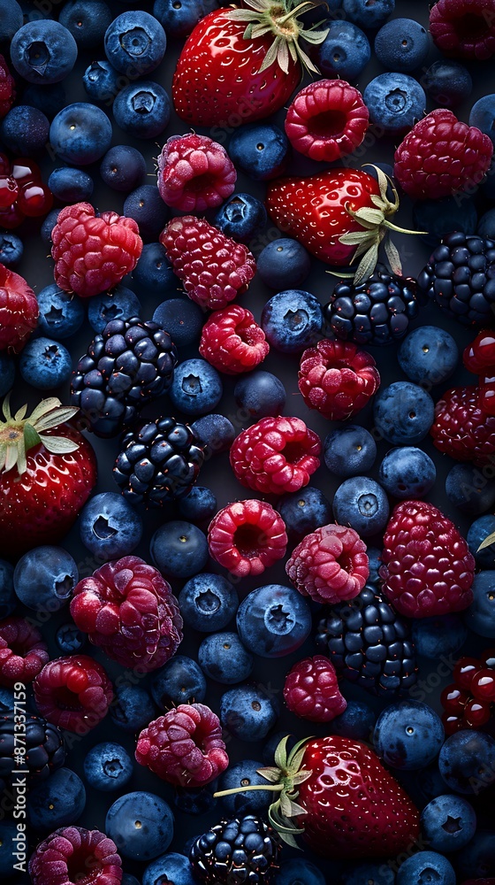 A Vibrant Medley of Fresh Berries A Vibrant Medley of Fresh Berries