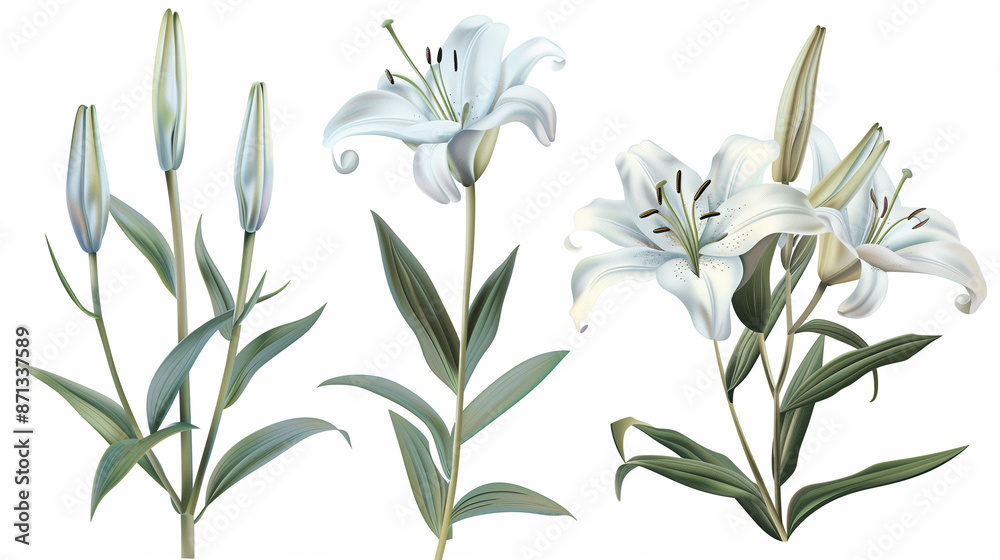 Fototapeta premium blue and white flowers