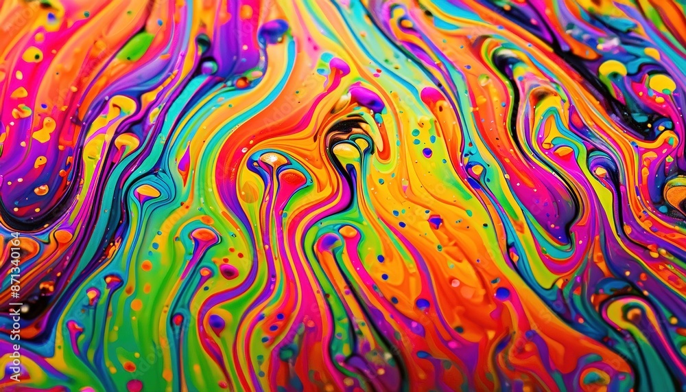 Colorful Abstract Flowing Paint Art Colorful Abstract Flowing Paint Art