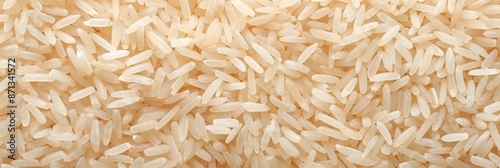 Close-up of Uncooked Rice Grains
