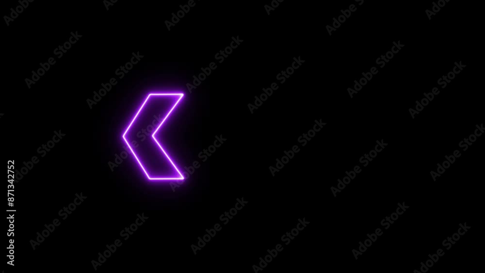 Abstract neon arrow loading animation. Abstract neon arrow loading animation.