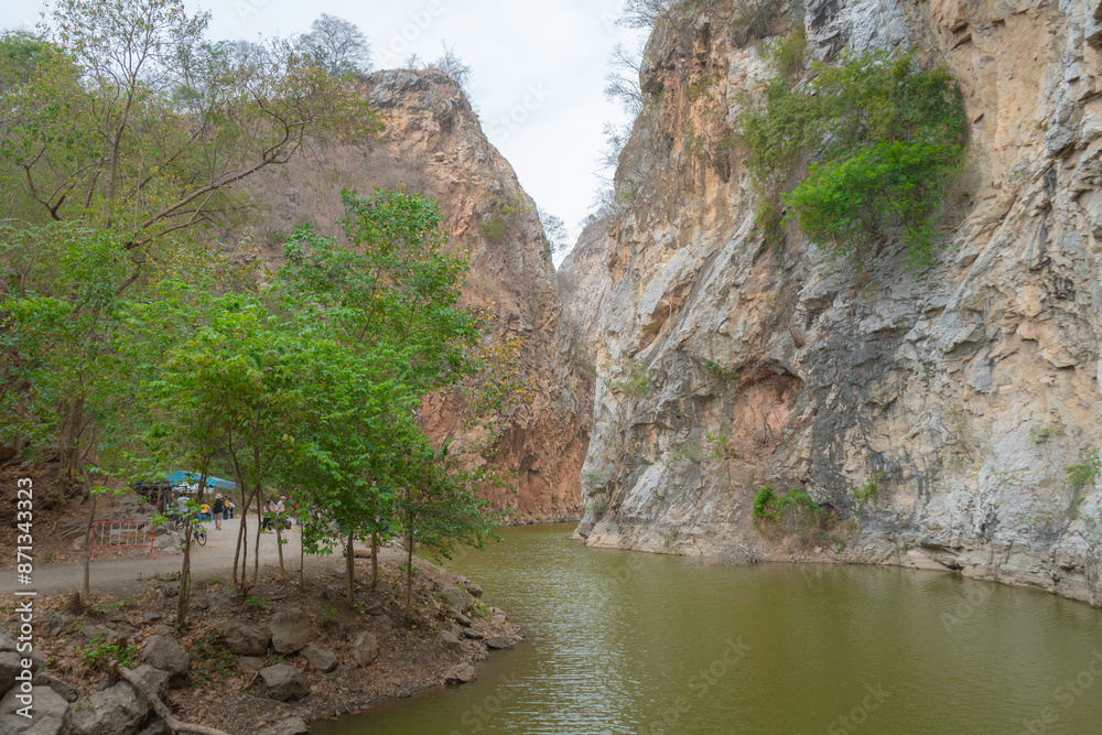 Khao Ngu secret area viewpoint at Hin Khao Ngu Park, Ratchaburi, Thailand Khao Ngu secret area viewpoint at Hin Khao Ngu Park, Ratchaburi, Thailand