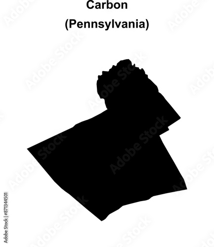 Carbon County (Pennsylvania) blank outline map