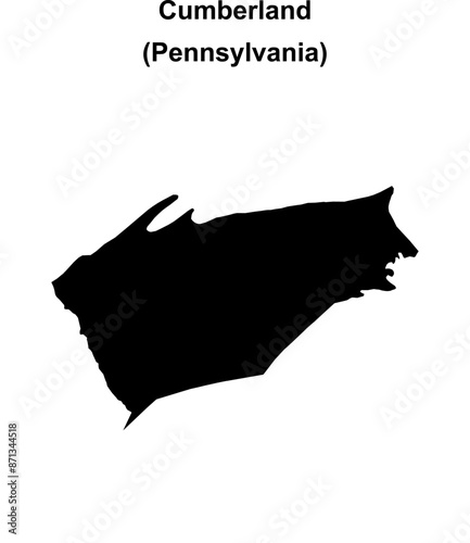 Cumberland County (Pennsylvania) blank outline map