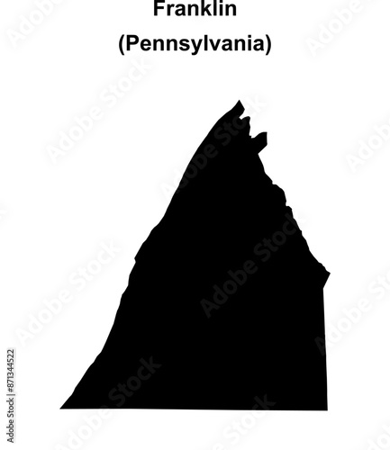 Franklin County (Pennsylvania) blank outline map