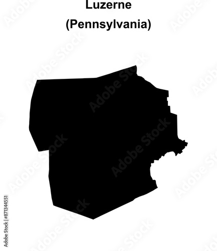 Luzerne County (Pennsylvania) blank outline map