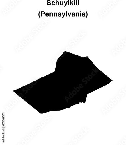 Schuylkill County (Pennsylvania) blank outline map