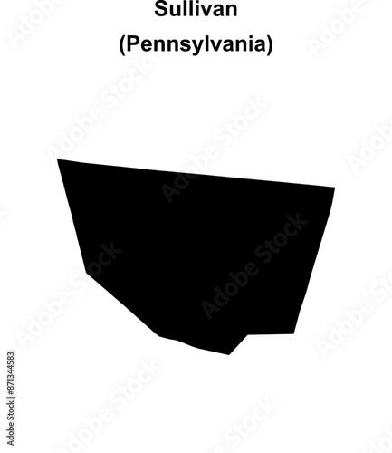 Sullivan County (Pennsylvania) blank outline map